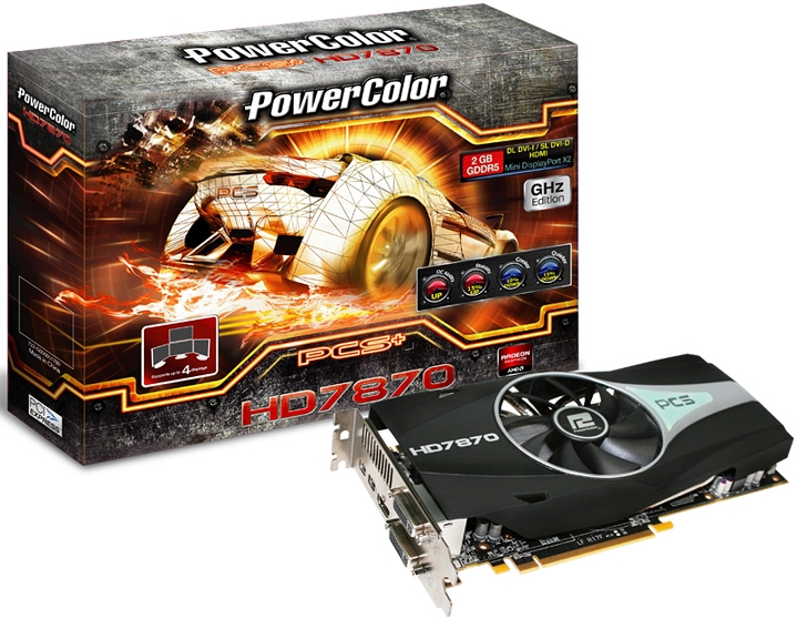   PowerColor Radeon HD 7870 1100Mhz PCI-E 3.0 2048Mb 4900Mhz 256 bit DVI HDMI HDCP (AX7870 2GBD5-2DHPP)  2