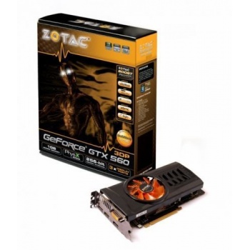   Zotac GeForce GTX 560 820Mhz PCI-E 2.0 1024Mb 4008Mhz 256 bit DVI HDCP (ZT-50714-10M)  2