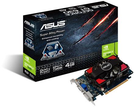   Asus GeForce GT 630 810Mhz PCI-E 2.0 4096Mb 1100Mhz 128 bit DVI HDMI HDCP (GT630-4GD3)  2