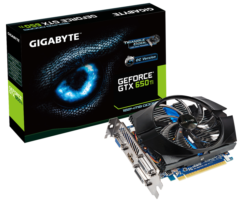   Gigabyte GeForce GTX 650 Ti 1032Mhz PCI-E 3.0 1024Mb 5400Mhz 128 bit 2xDVI HDMI HDCP (GV-N65TOC-1GI)  2