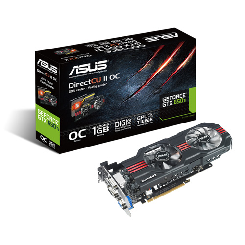   Asus GeForce GTX 650 Ti 954Mhz PCI-E 3.0 1024Mb 5400Mhz 128 bit 2xDVI HDMI HDCP (GTX650TI-DC2O-1GD5)  2