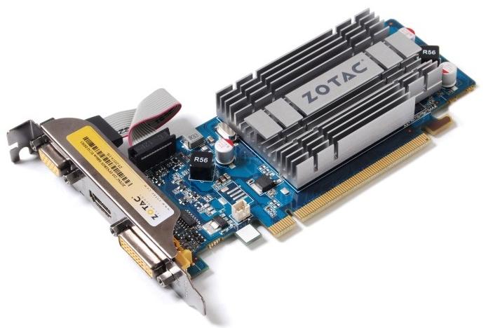   Zotac GeForce 210 520Mhz PCI-E 2.0 1024Mb 1200Mhz 32 bit DVI HDMI HDCP (ZT-20314-10B)  2