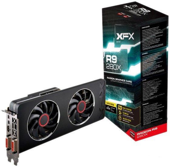   XFX Radeon R9 280X 1080Mhz PCI-E 3.0 3072Mb 6200Mhz 384 bit 2xDVI HDMI HDCP (R9-280X-TDBD)  3