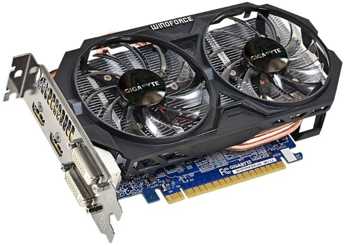   Gigabyte GeForce GTX 750 Ti 1215Mhz PCI-E 3.0 2048Mb 5400Mhz 128 bit 2xDVI 2xHDMI HDCP (GV-N75TWF2OC-2GI)  1