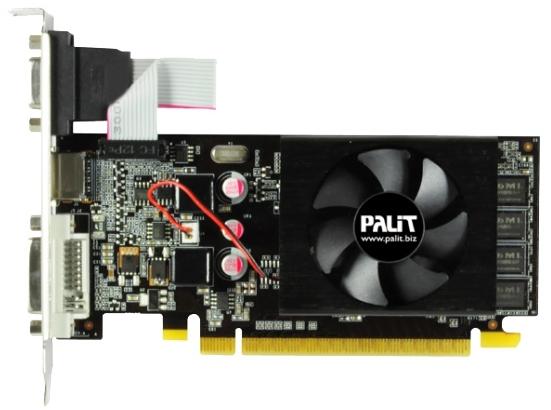   Palit GeForce 210 589Mhz PCI-E 2.0 512Mb 1250Mhz 32 bit DVI HDMI HDCP Black Cool (NEAG2100HD53-1196F)  1