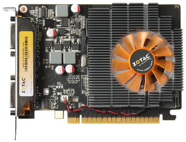   Zotac GeForce GT 730 700Mhz PCI-E 2.0 1024Mb 1600Mhz 128 bit 2xDVI Mini-HDMI HDCP (ZT-71104-10L)  1