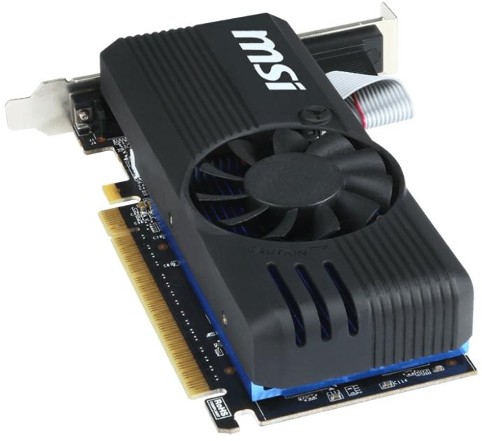   MSI GeForce GT 730 1006Mhz PCI-E 2.0 1024Mb 5000Mhz 64 bit DVI HDMI HDCP (N730K-1GD5LP/OC)  3