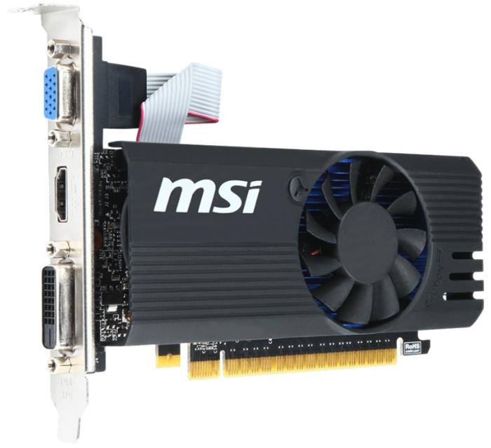   MSI GeForce GT 730 1006Mhz PCI-E 2.0 2048Mb 5000Mhz 64 bit DVI HDMI HDCP (N730K-2GD5LP/OC)  2