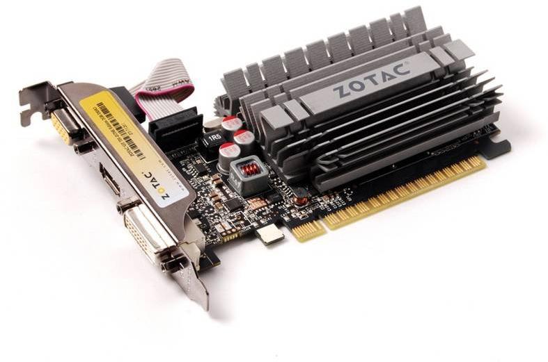   Zotac GeForce GT 720 797Mhz PCI-E 2.0 2048Mb 1600Mhz 64 bit DVI HDMI HDCP (ZT-71201-20L)  1