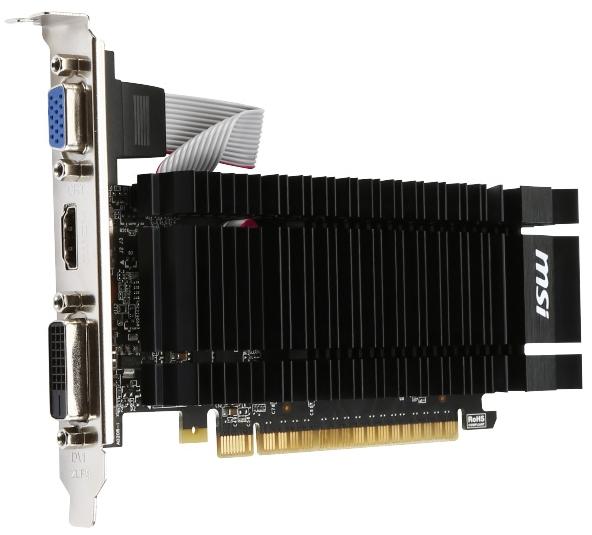   MSI GeForce GT 720 797Mhz PCI-E 2.0 2048Mb 5000Mhz 64 bit DVI HDMI HDCP (N720-2GD5HLP)  1