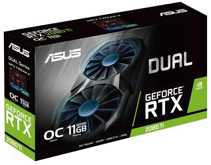   Asus GeForce RTX 2080 Ti DUAL-RTX2080TI-O11G (90YV0C41-M0NM00)  1