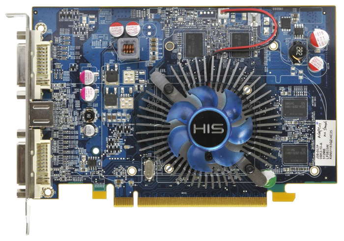   HIS Radeon HD 4650 600 Mhz PCI-E 2.0 512 Mb 800 Mhz 128 bit 2xDVI TV HDCP YPrPb (H465FS512P)  1