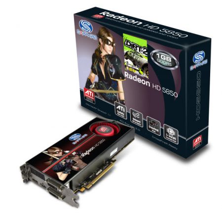   Sapphire Radeon HD 5850 725 Mhz PCI-E 2.0 1024 Mb 4000 Mhz 256 bit 2xDVI HDMI (11162-00-40R)  1