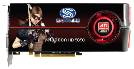   Sapphire Radeon HD 5850 725 Mhz PCI-E 2.0 1024 Mb 4000 Mhz 256 bit 2xDVI HDMI (11162-00-40R)  3