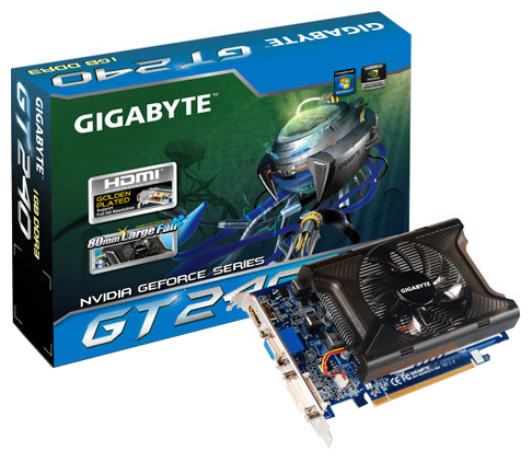   Gigabyte GeForce GT 240 / PCI-E 2.0 x16 (GV-N240D3-1GI)  1