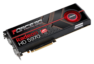  FORCE3D Radeon HD 5970 725 Mhz PCI-E 2.1 2048 Mb 4000 Mhz 512 bit 2xDVI HDCP F5970P-G5-490-FS  #1