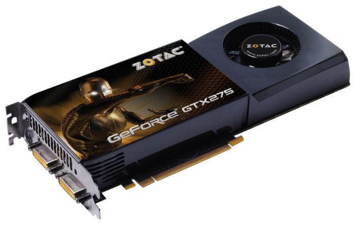  Zotac GeForce GTX 275 633 Mhz PCI-E 2.0 1792 Mb 2268 Mhz 448 bit 2xDVI TV HDCP