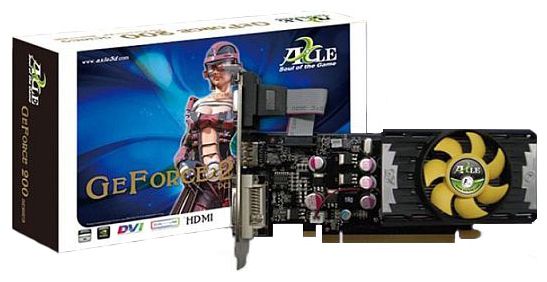  Axle GeForce 210 589 Mhz PCI-E 2.0 512 Mb 800 Mhz 64 bit DVI HDMI HDCP