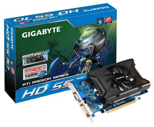  Gigabyte Radeon HD 5570 650 Mhz PCI-E 2.1 1024 Mb 1600 Mhz 128 bit DVI HDCP