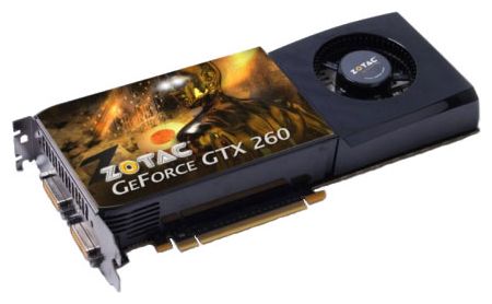  Zotac GeForce GTX 260 576 Mhz PCI-E 2.0 896 Mb 1998 Mhz 448 bit 2xDVI HDCP ZT-X26E3KG-FDR  #1