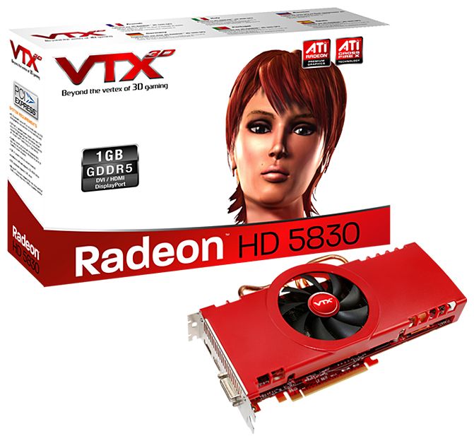  VTX3D Radeon HD 5830 800 Mhz PCI-E 2.1 1024 Mb 4000 Mhz 256 bit DVI HDMI HDCP VX5830 1GBD5-DH  #1