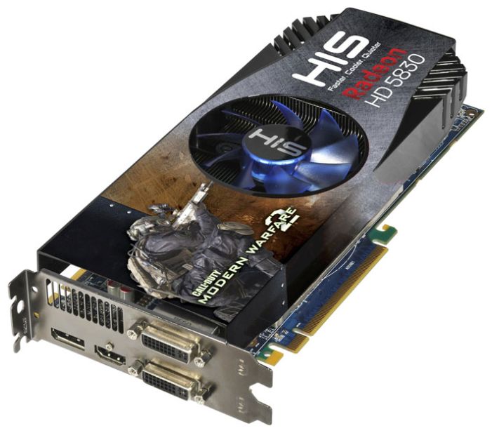  HIS Radeon HD 5830 840 Mhz PCI-E 2.1 1024 Mb 4400 Mhz 256 bit 2xDVI HDMI HDCP Cool H583FNT1GDG  #1