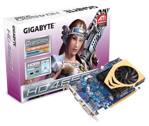  Gigabyte Radeon HD 4650 650 Mhz PCI-E 2.0 1024 Mb 800 Mhz 128 bit DVI HDMI HDCP GVR465OGI-G  #1