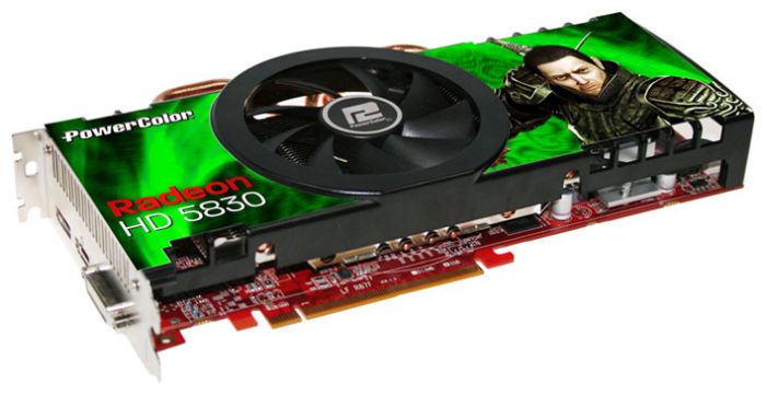  PowerColor Radeon HD 5830 800 Mhz PCI-E 2.1 1024 Mb 4000 Mhz 256 bit DVI HDMI HDCP AX5830 1GBD5-DH  #1