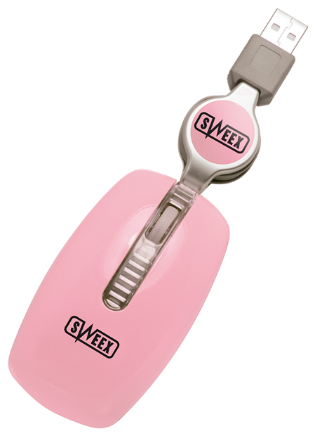  Sweex MI039 Notebook Optical Mouse Baby Pink USB