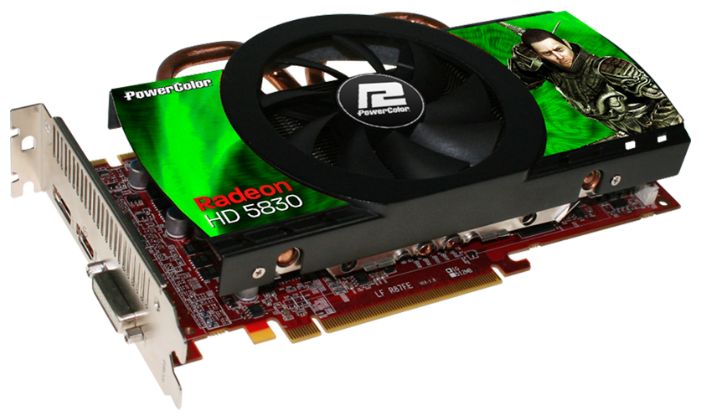  PowerColor Radeon HD 5830 800 Mhz PCI-E 2.1 1024 Mb 4000 Mhz 256 bit DVI HDMI HDCP V2 AX5830 1GBD5-DHV2  #1