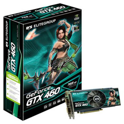  ECS GeForce GTX 460 675 Mhz PCI-E 2.0 768 Mb 3600 Mhz 192 bit 2xDVI Mini-HDMI HDCP NGTX460-768PI-F  #1