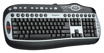  Delux DLK-8000 Black-Silver USB+PS/2