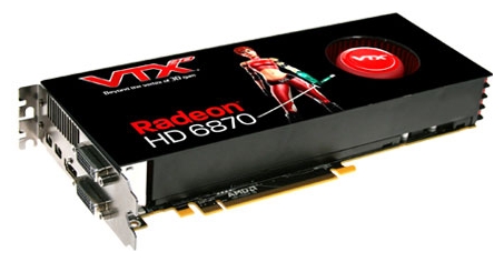  VTX3D Radeon HD 6870 900 Mhz PCI-E 2.1 1024 Mb 4200 Mhz 256 bit 2xDVI HDMI HDCP