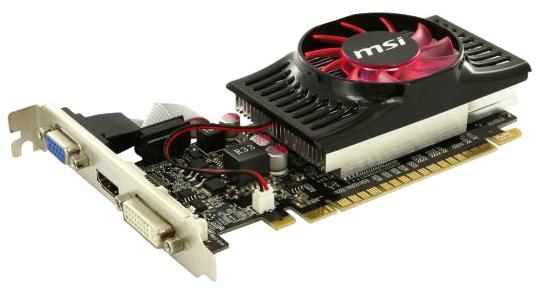  MSI GeForce GT 630 810Mhz PCI-E 2.0 2048Mb 1000Mhz 128 bit DVI HDMI HDCP Low Profile