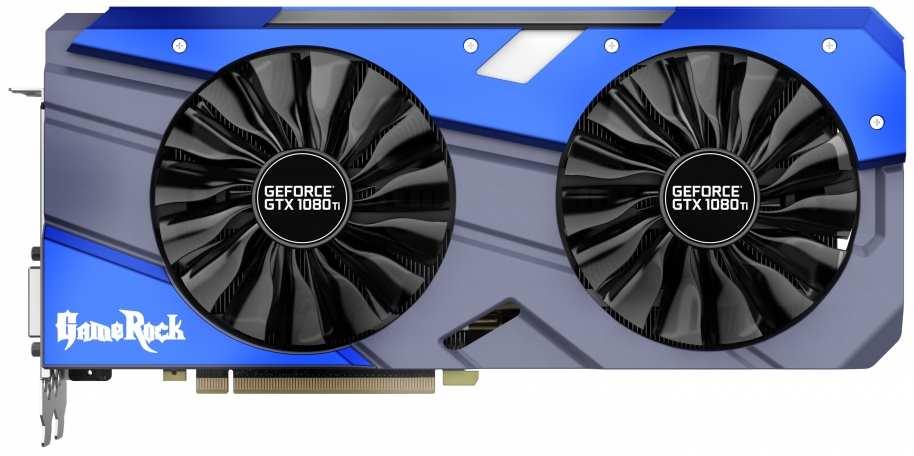  Palit GameRock NV GTX1080Ti 11264Mb 352b GDDR5X 1505/11000 DVIx1/HDMIx1