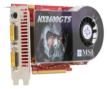  MSI GeForce 8600 GTS 700 Mhz PCI-E 256 Mb 2100 Mhz 128 bit 2xDVI TV HDCP YPrPb