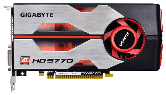  Gigabyte Radeon HD 5770 850 Mhz PCI-E 2.0 1024 Mb 4800 Mhz 128 bit 2xDVI HDMI HDCP GV-R577D5-1GD-B  #1