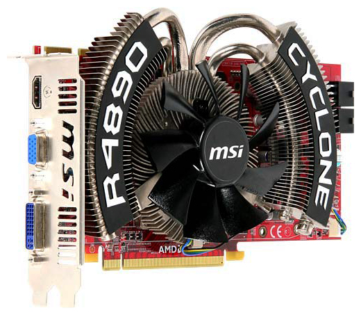  MSI Radeon HD 4890 850 Mhz PCI-E 2.0 1024 Mb 3900 Mhz 256 bit DVI HDMI HDCP