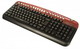   Oklick 320 M Multimedia Keyboard Red USB+PS/2 (320M-UP-R)  1