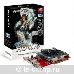   PowerColor Radeon HD 4670 750 Mhz AGP 1024 Mb 1334 Mhz 128 bit DVI TV HDCP YPrPb (AG4670 1GBK3-P)  2