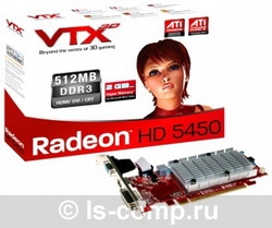   VTX3D Radeon HD 5450 650 Mhz PCI-E 2.1 1024 Mb 1000 Mhz 64 bit DVI HDMI HDCP V2 (VX5450 1GBK3-HV2)  1