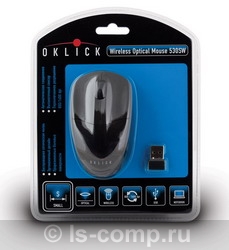   Oklick 530SW Wireless Optical Mouse Black USB (530SW Black)  3