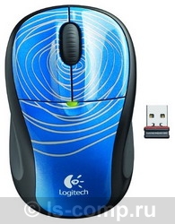   Logitech M305 Wireless Mouse with Nano Receiver Blue Swirl USB (910-002177)  1