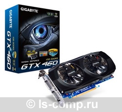   Gigabyte GeForce GTX 460 715 Mhz PCI-E 2.0 1024 Mb 3600 Mhz 256 bit 2xDVI Mini-HDMI HDCP (GV-N460OC-1GI)  1