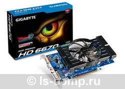   Gigabyte Radeon HD 6670 820Mhz PCI-E 2.1 1024Mb 1800Mhz 128 bit DVI HDMI HDCP (GV-R667OC-1GI)  1