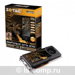   Zotac GeForce GTX 570 780Mhz PCI-E 2.0 1280Mb 4000Mhz 320 bit 2xDVI Mini-HDMI HDCP (ZT-50202-10P)  3