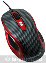   Prestigio M size Mouse PJ-MSO2 Carbon-Red USB (PJ-MSO2)  1