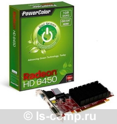   PowerColor Radeon HD 6450 625Mhz PCI-E 2.1 2048Mb 1334Mhz 64 bit DVI HDMI HDCP (AX6450 1GBK3-SHE)  2