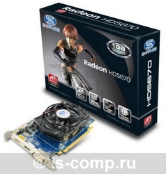   Sapphire Radeon HD 5670 775 Mhz PCI-E 2.1 1024 Mb 4000 Mhz 128 bit DVI HDMI HDCP (11168-00-10R)  1