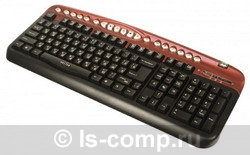   Oklick 320 M Multimedia Keyboard Red USB+PS/2 (320M-UP-R)  1